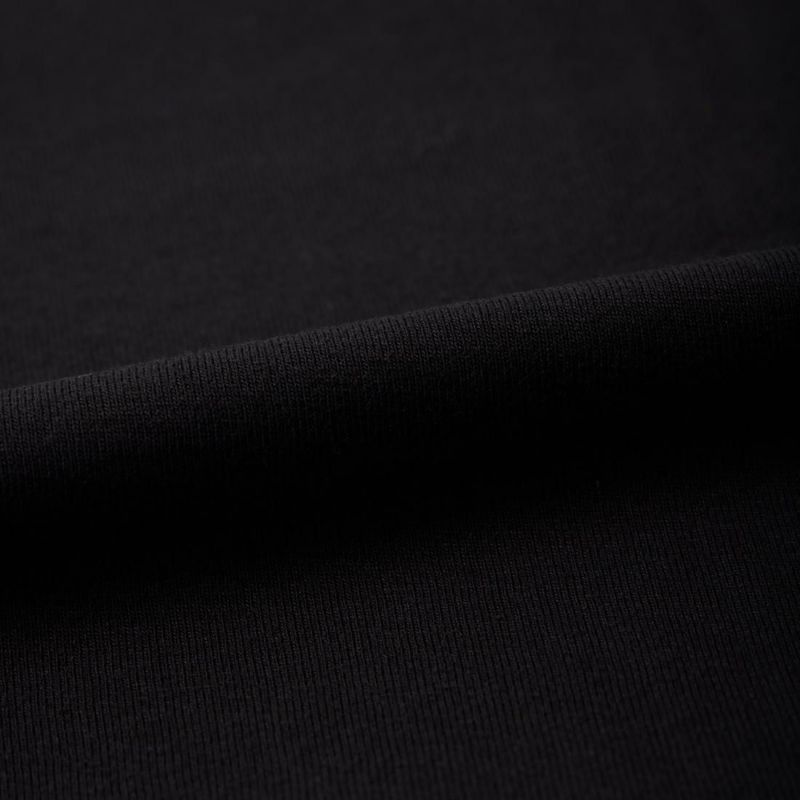 BANDOL(バンドール) 1×1 RIB COTTON 9/10 SLEEVE MILITARY CREW - NOIR(BLACK)