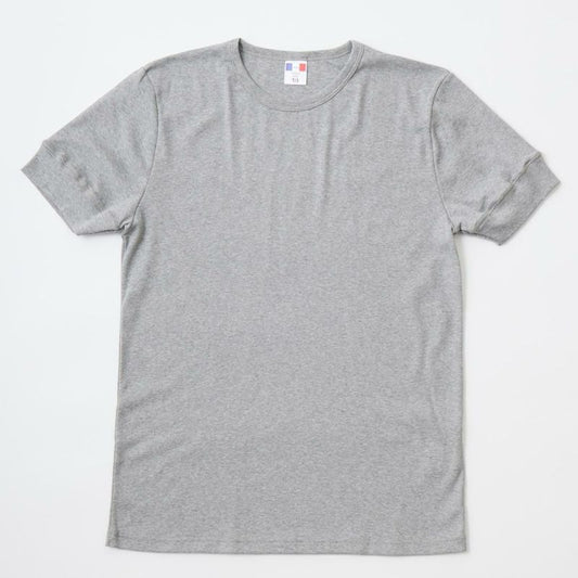 BANDOL SS 1 x 1 RIB COTTON MILITARY CREW TEE