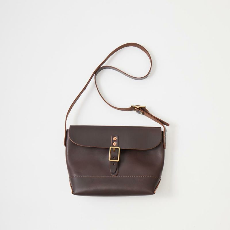 HERITAGE LEATHER LATIGO LEATHER MINI SHOULDER BAG - BROWN LATIGO