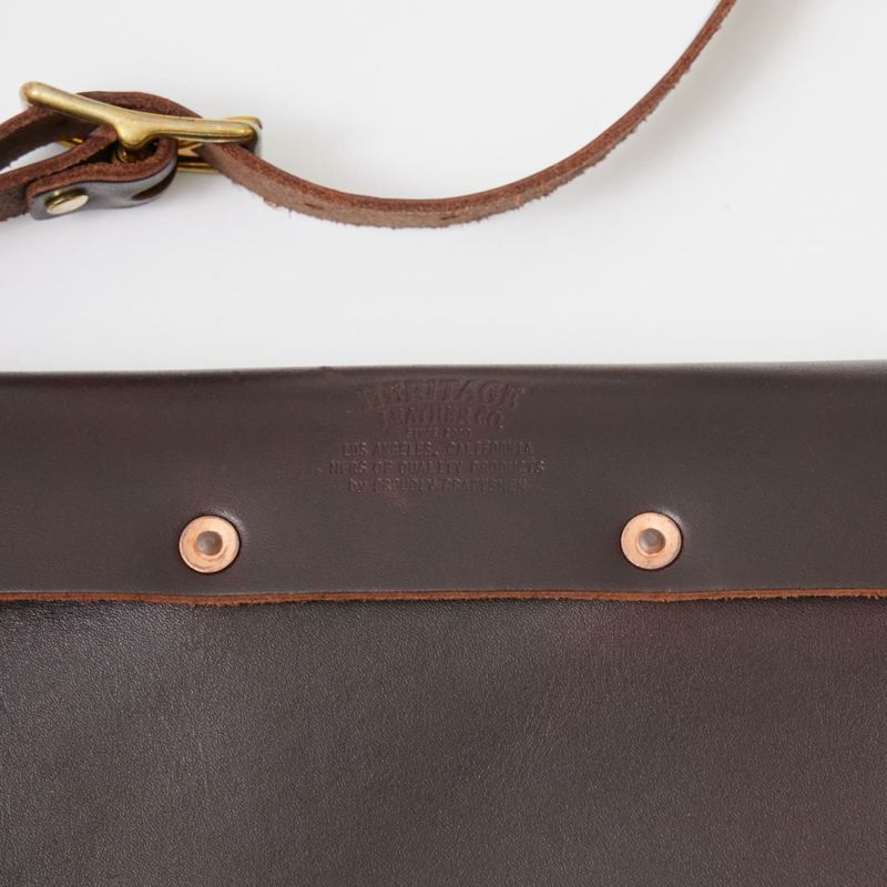 HERITAGE LEATHER LATIGO LEATHER MINI SHOULDER BAG - BROWN LATIGO