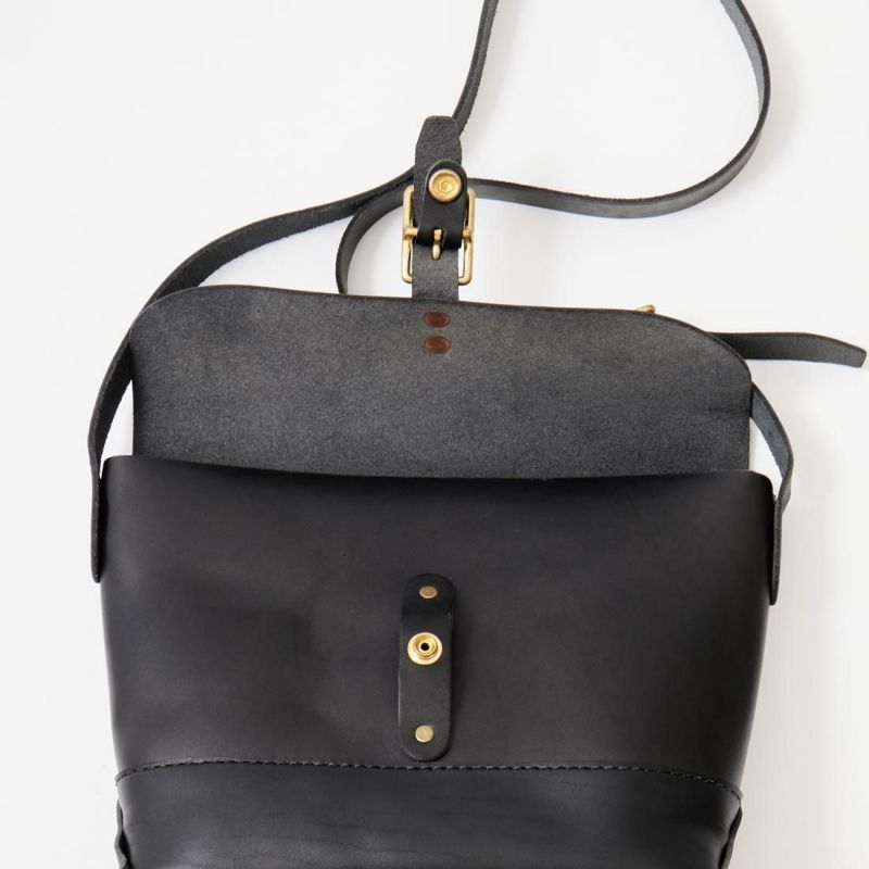 HERITAGE LEATHER LATIGO LEATHER MINI SHOULDER BAG - BLACK LATIGO