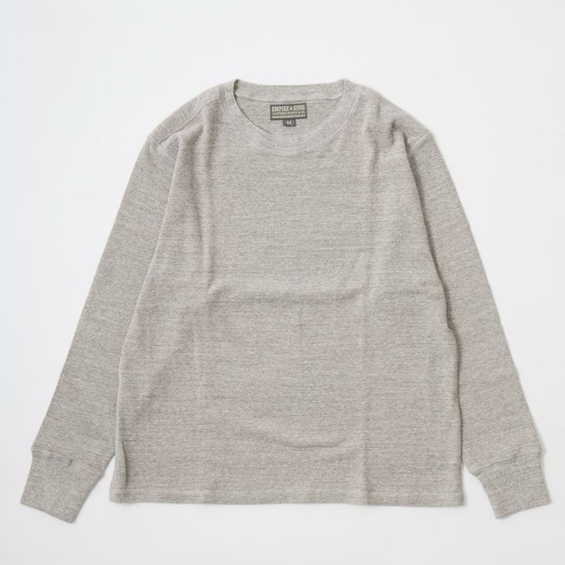 EMPIRE & SONS L/S CREW NECK-T HALF CARDIGAN STITCH - 2 Colors - EMSO-117