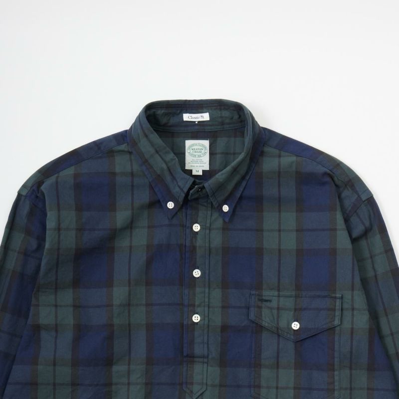 KEATON CHASE USA L/S CLASSIC FIT PULLOVER BD SHIRT TWILL CHECK - 3 COLORS