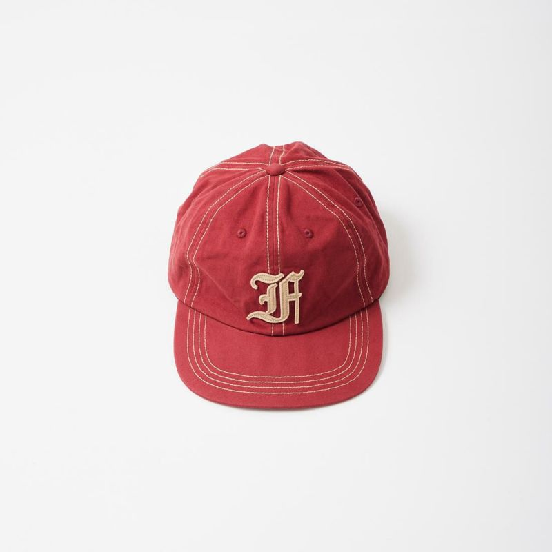 FELCO NEW SHAPE STONE WASHED TWILL BB CAP W/OLD FONT "F" FELT WAPPEN