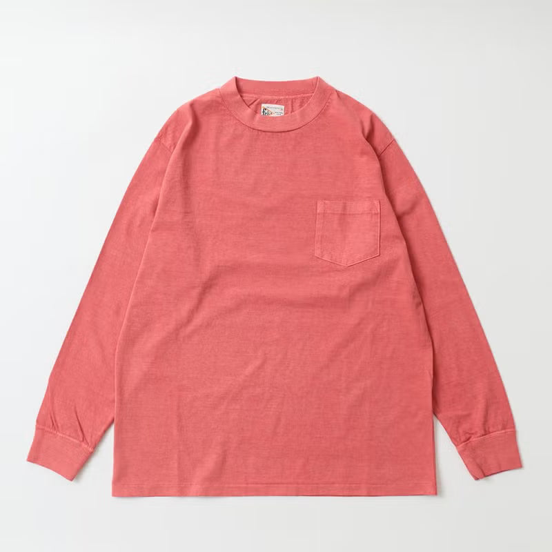 FELCO L/S HI CREW POCKET TEE 5oz 30SINGLE CALIFORNIA JERSEY