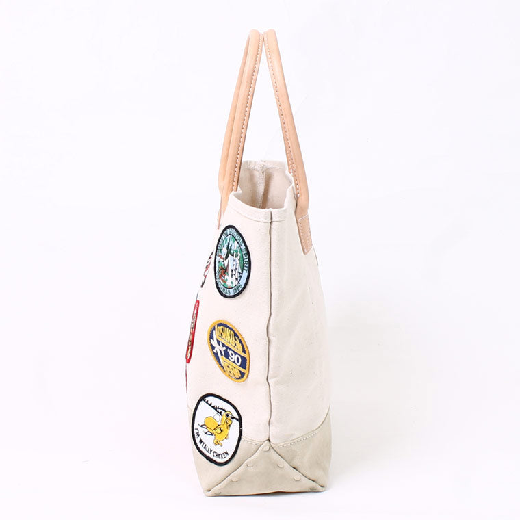 HERITAGE LEATHER VINTAGE PATCH CANVAS DAY TOTE BAG