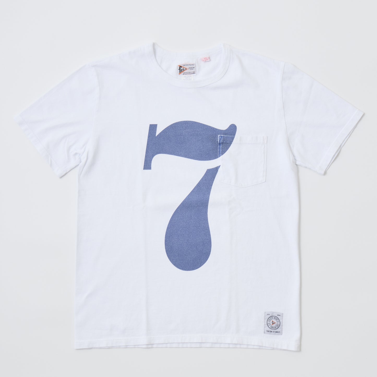 FELCO MADE IN USA S/S CREW POCKET T W/PRINT NO.7