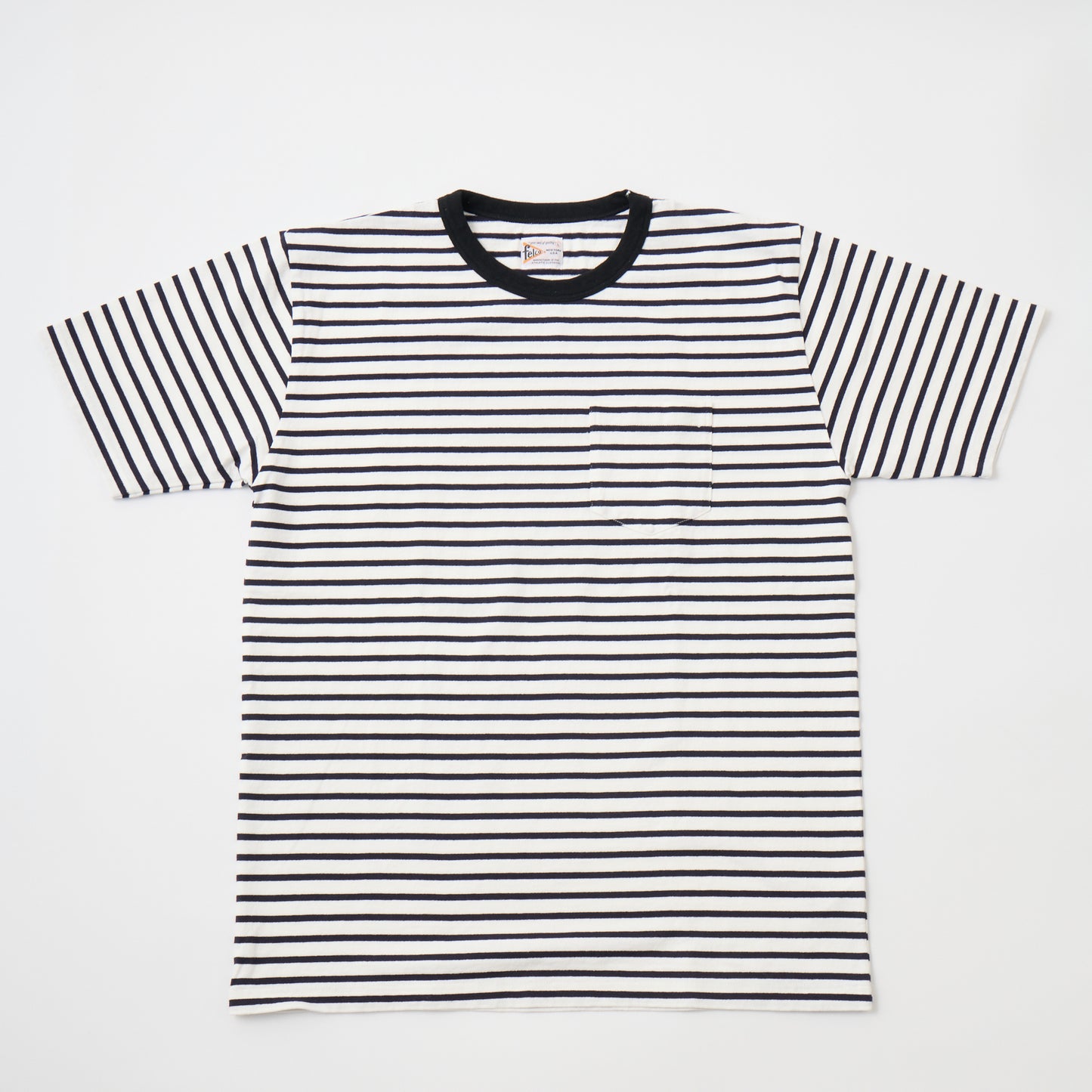 FELCO S/S BINDER CREW NECK POCKET T-AMERICAN VINTAGE STRIPE JERSEY