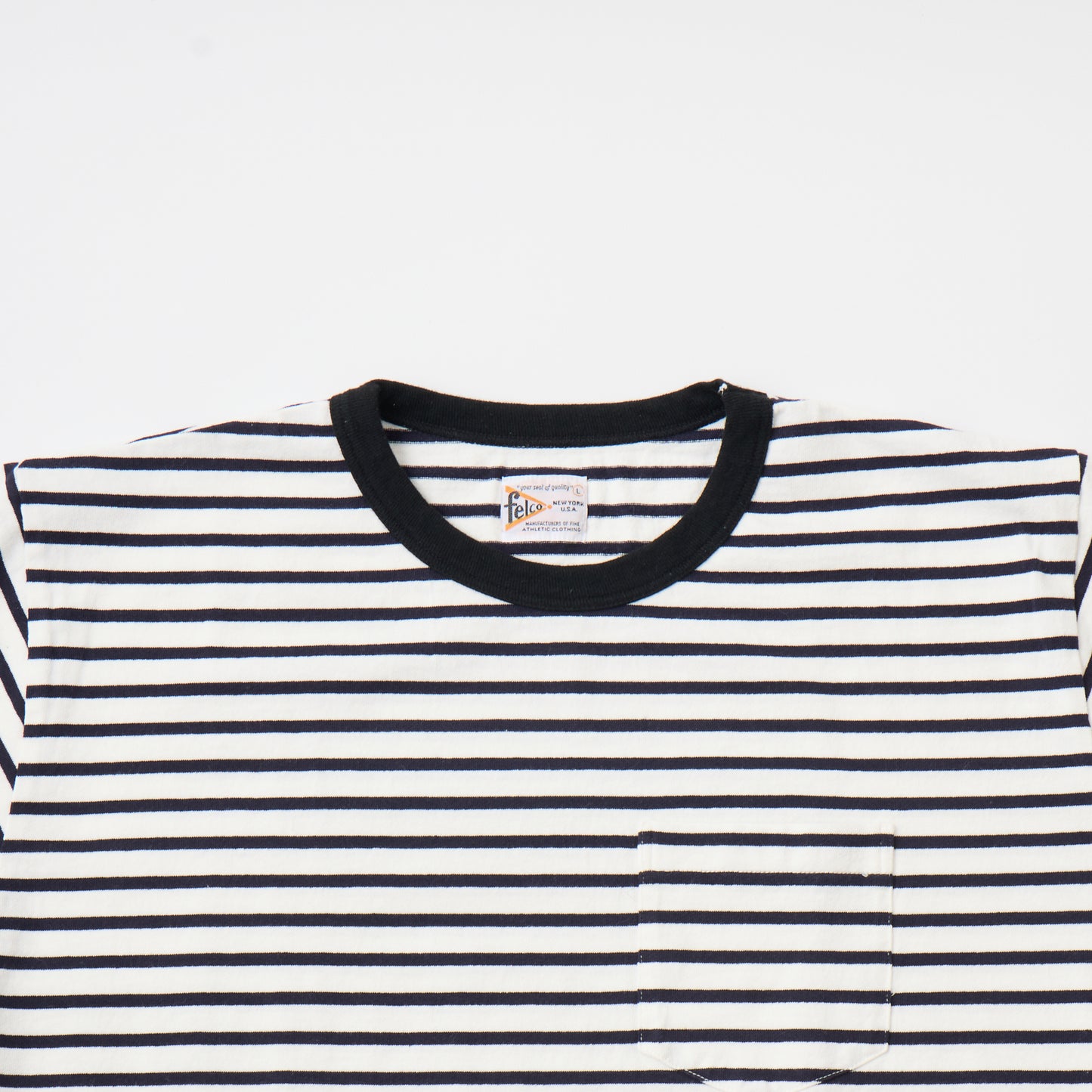 FELCO S/S BINDER CREW NECK POCKET T-AMERICAN VINTAGE STRIPE JERSEY