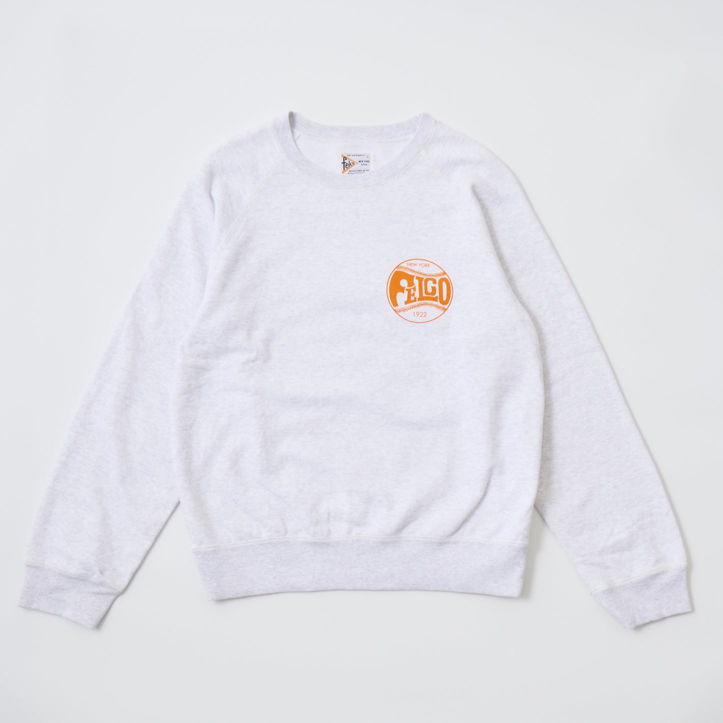 FELCO 12oz FRENCH TERRY RELAX FIT RAGLAN SWEAT W/PRINT FELCO1922
