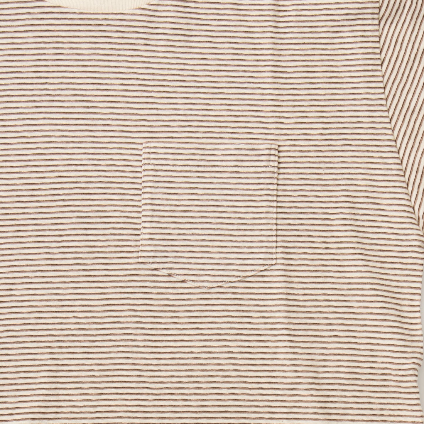 FELCO S/S MOCK NECK NARROW STRIPE POCKET TEE