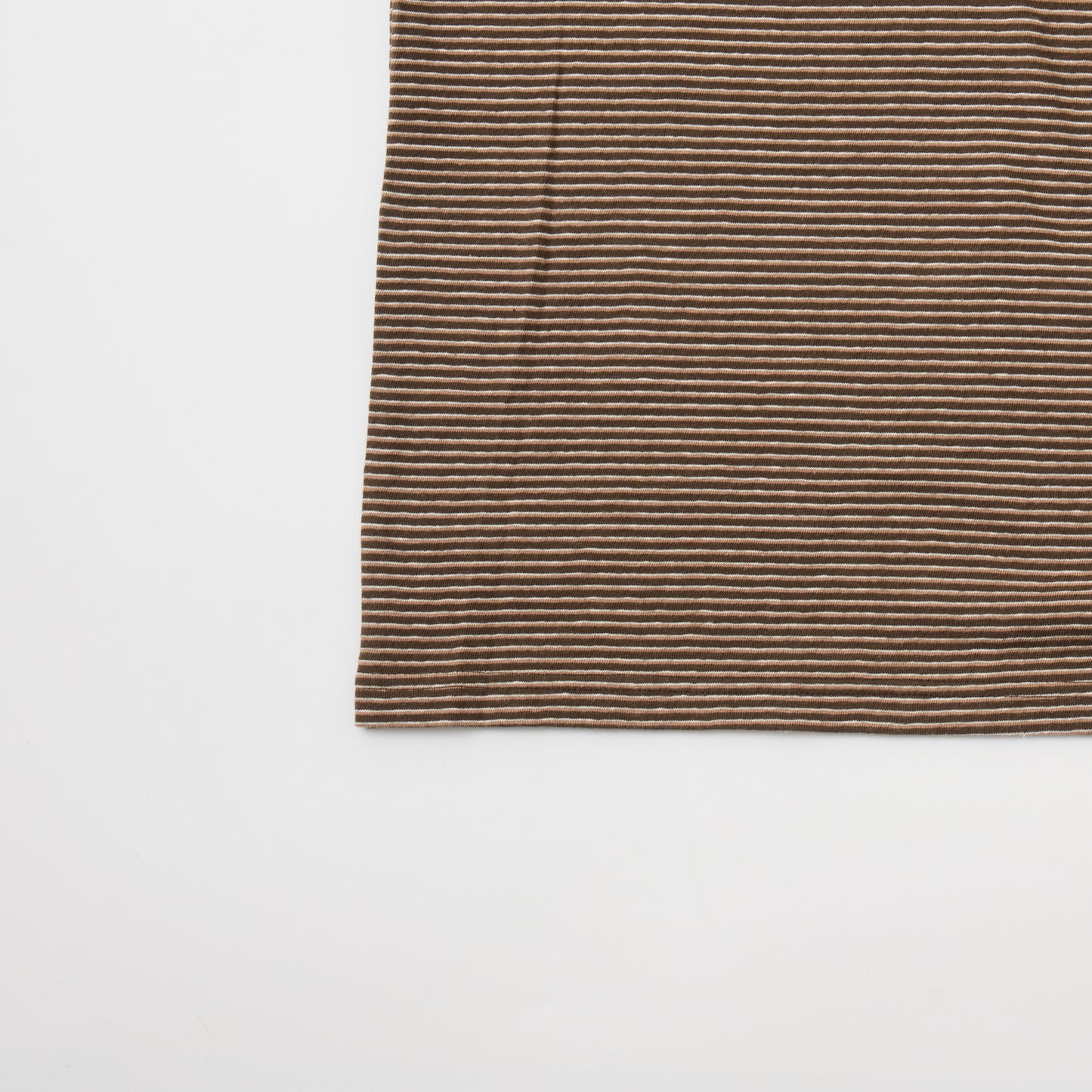 FELCO S/S MOCK NECK NARROW STRIPE POCKET TEE