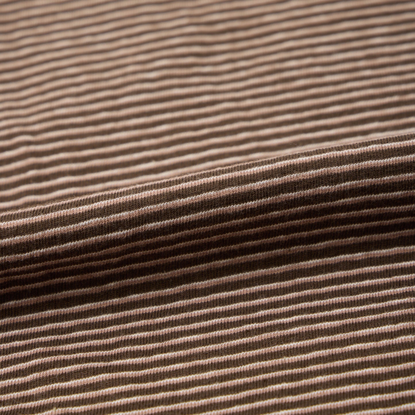 FELCO S/S MOCK NECK NARROW STRIPE POCKET TEE