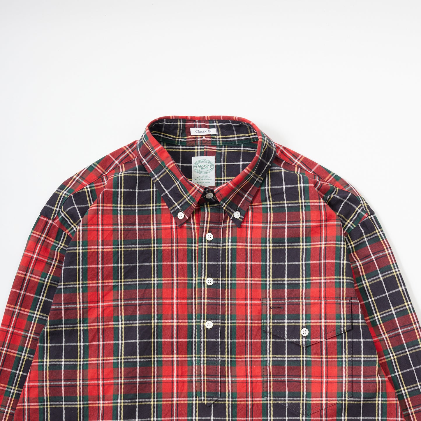 KEATON CHASE USA L/S CLASSIC FIT PULLOVER BD SHIRT TWILL CHECK - ROTAL STEWART2