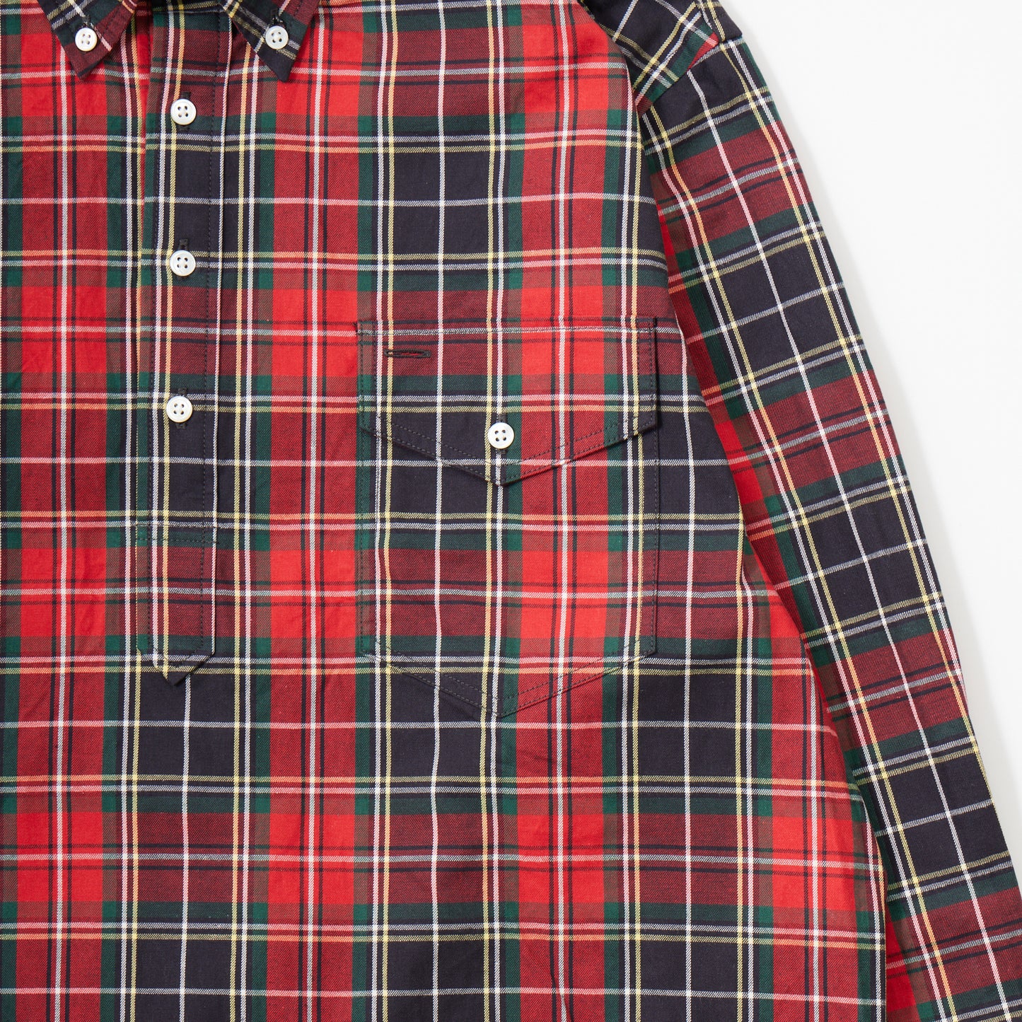 KEATON CHASE USA L/S CLASSIC FIT PULLOVER BD SHIRT TWILL CHECK - ROTAL STEWART2