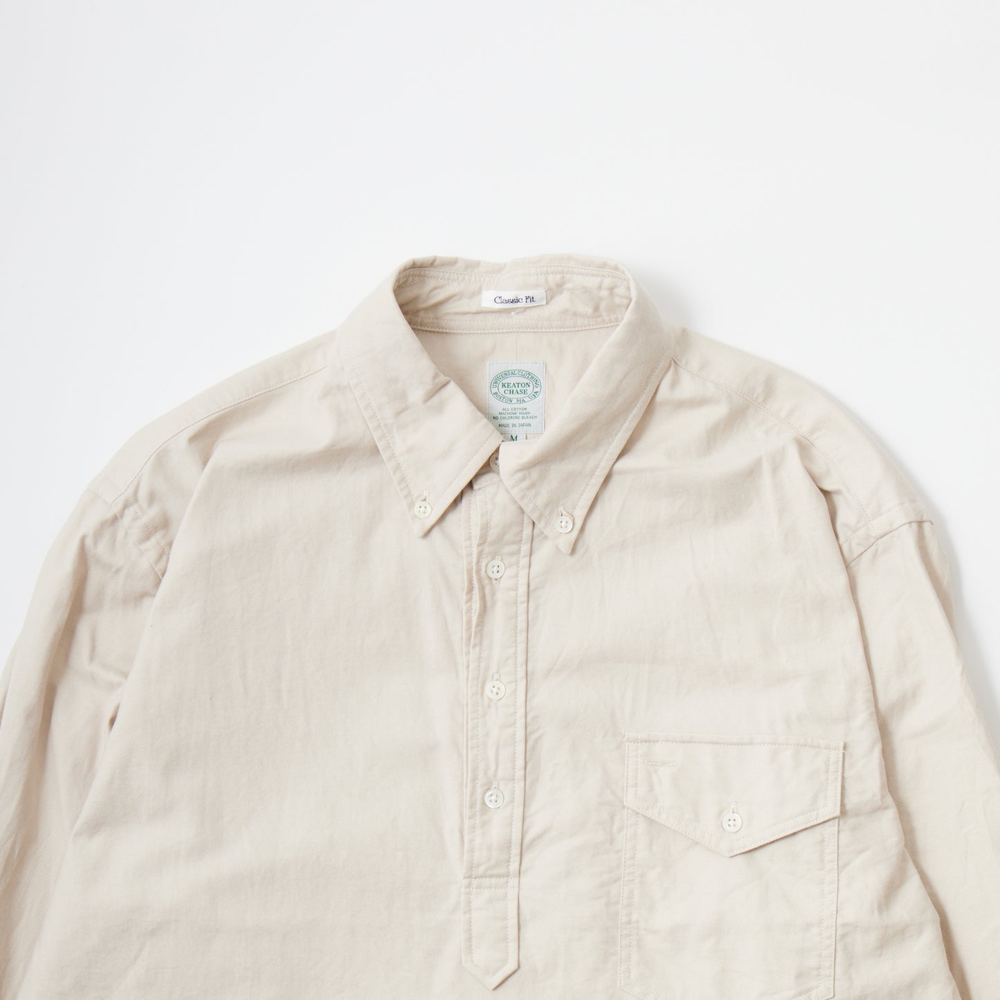 KEATON CHASE USA L/S CLASSIC FIT PULLOVER BD SHIRT PREMIUM OXFORD - 5 COLORS - KCU-214