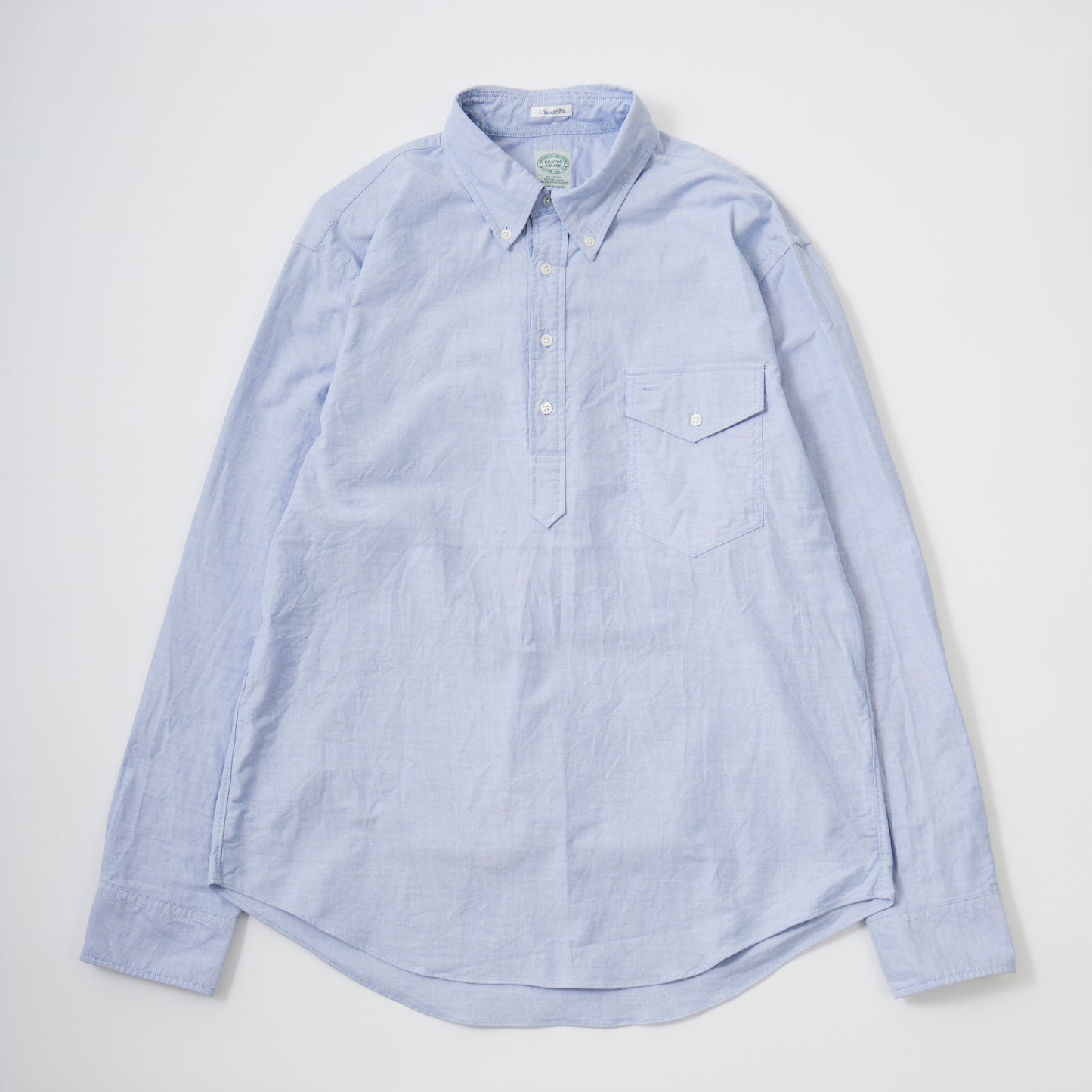 KEATON CHASE USA L/S CLASSIC FIT PULLOVER BD SHIRT PREMIUM OXFORD - 5 COLORS - KCU-214