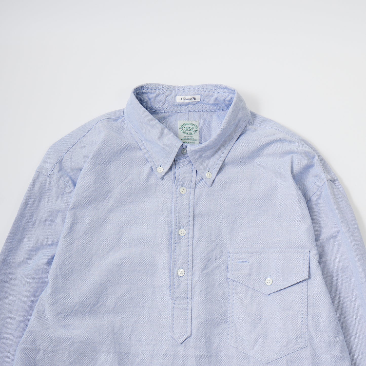 KEATON CHASE USA L/S CLASSIC FIT PULLOVER BD SHIRT PREMIUM OXFORD - 5 COLORS - KCU-214