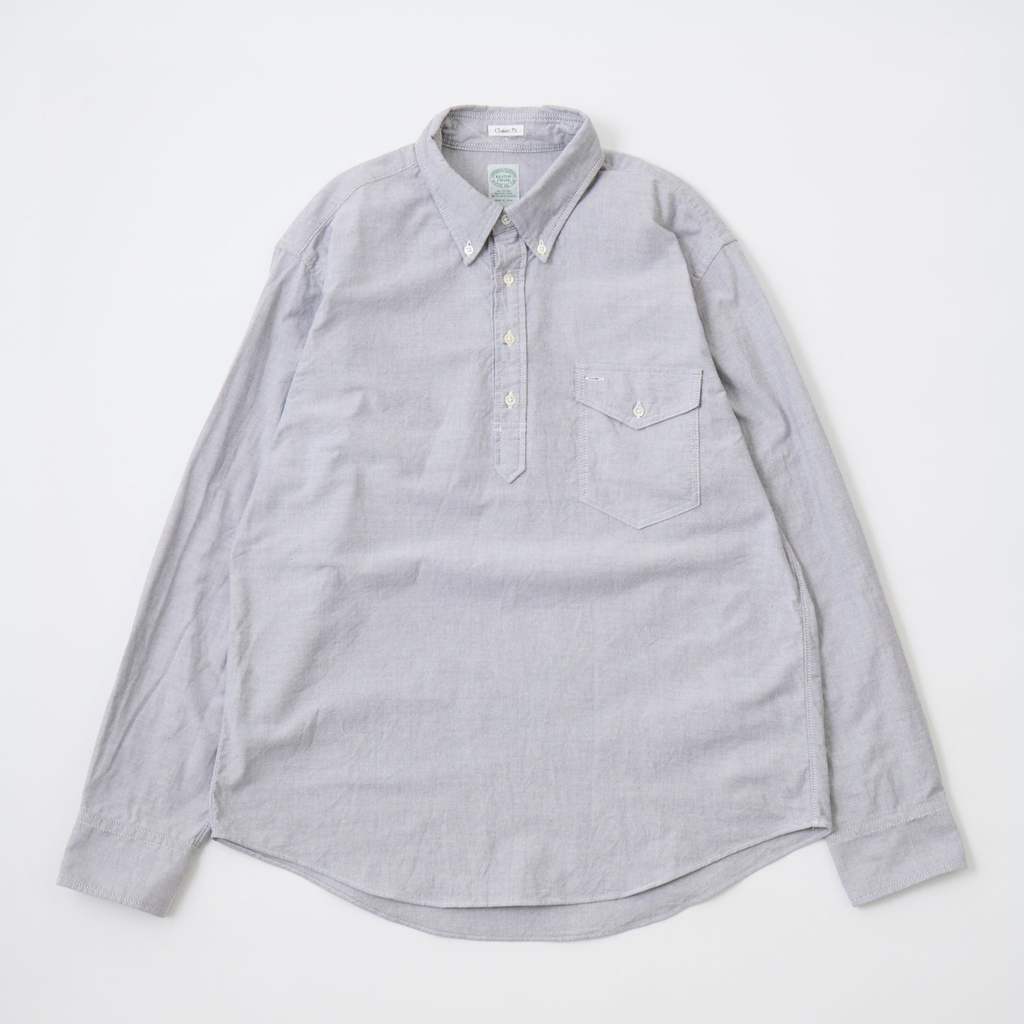 KEATON CHASE USA L/S CLASSIC FIT PULLOVER BD SHIRT PREMIUM OXFORD - 5 COLORS - KCU-214