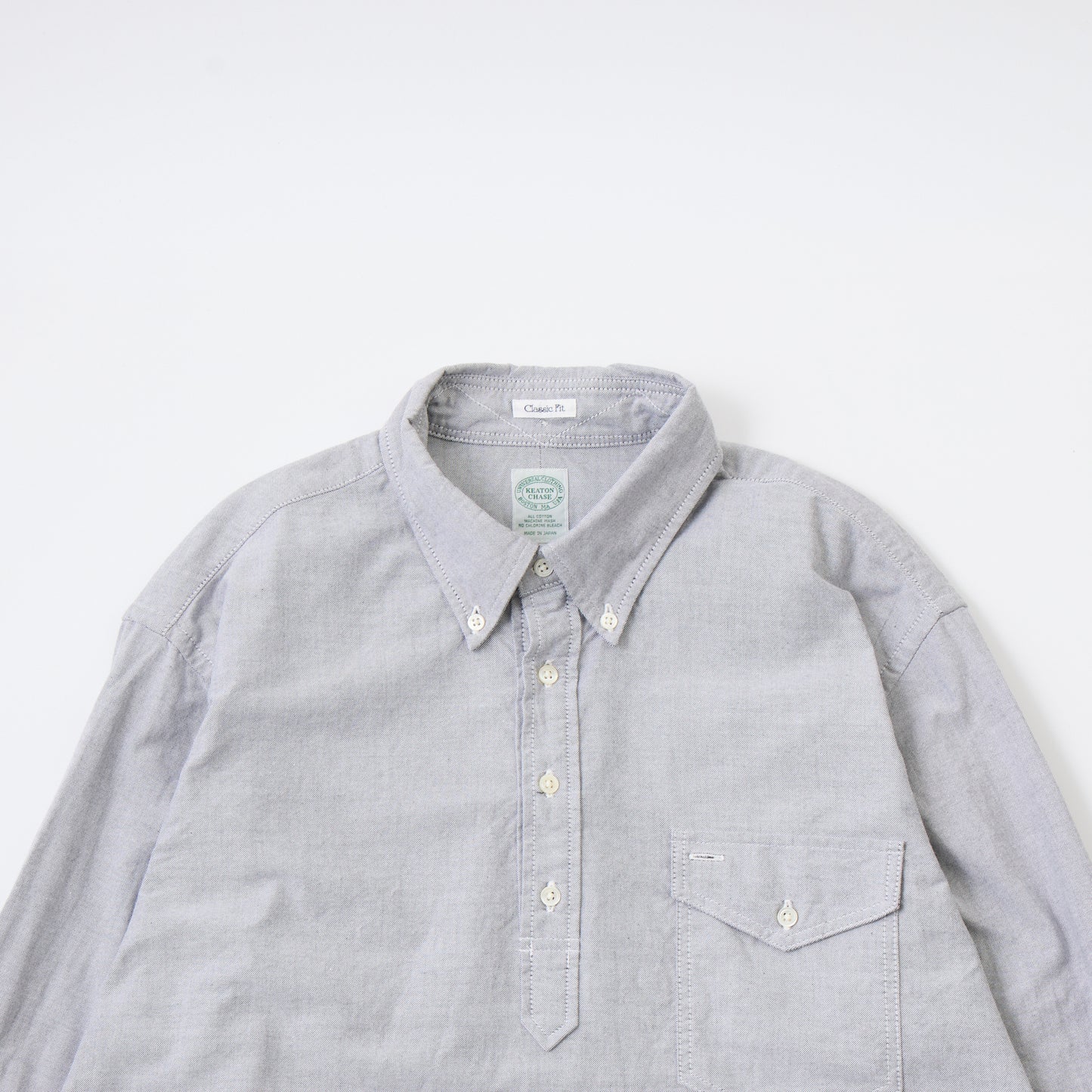 KEATON CHASE USA L/S CLASSIC FIT PULLOVER BD SHIRT PREMIUM OXFORD - 5 COLORS - KCU-214