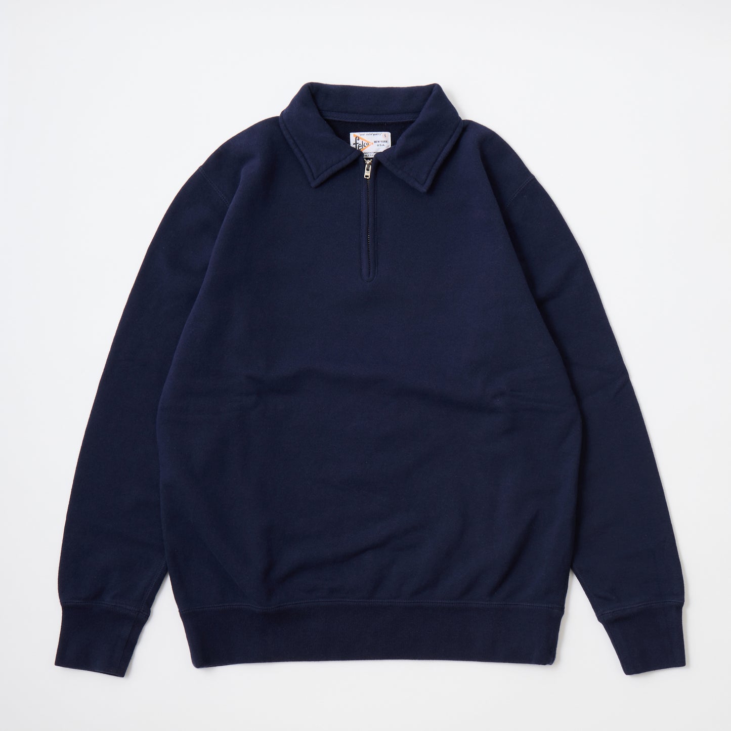 FELCO L/S HALF ZIP COLLAR SWEAT 10oz MD WEIGHT FRENCH TERRY - 14 COLORS