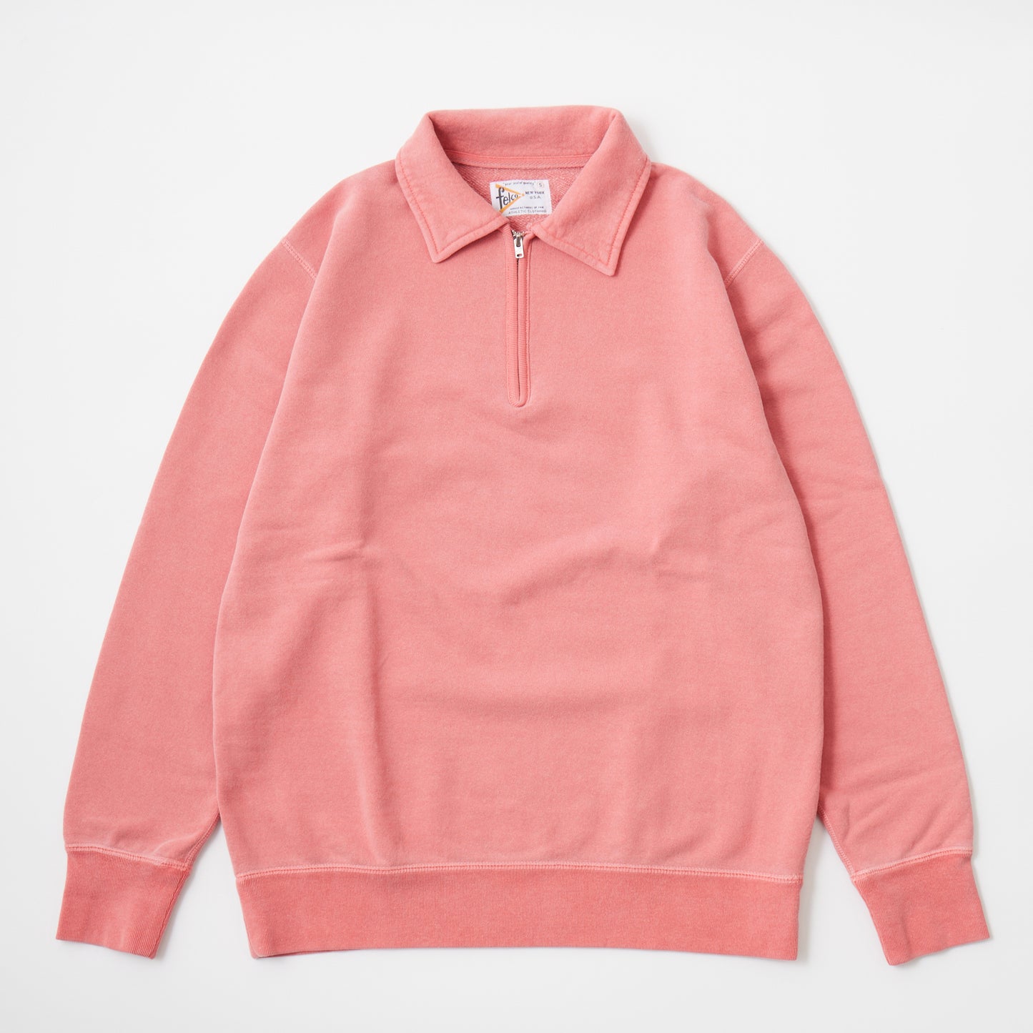 FELCO L/S HALF ZIP COLLAR SWEAT 10oz MD WEIGHT FRENCH TERRY - 14 COLORS