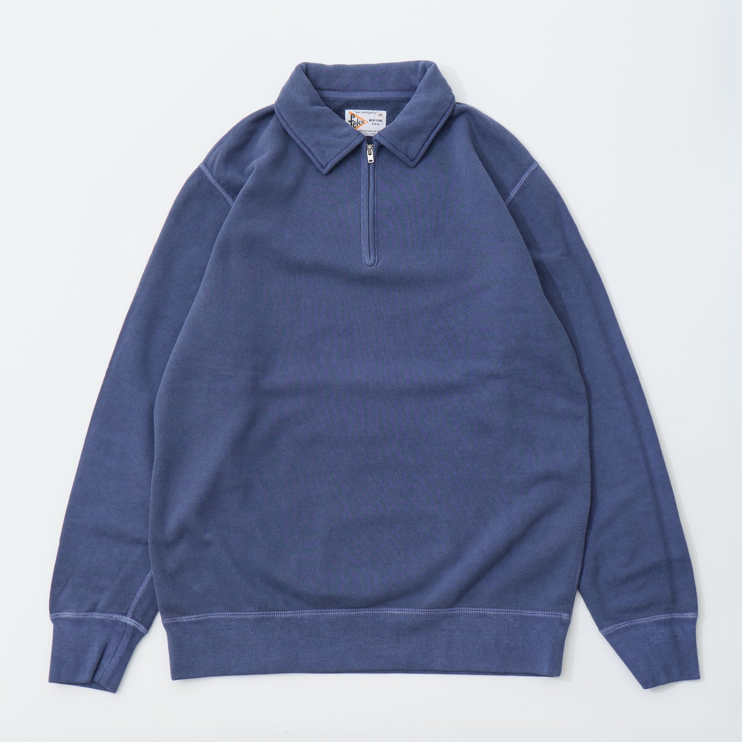 FELCO L/S HALF ZIP COLLAR SWEAT 10oz MD WEIGHT FRENCH TERRY - 14 COLORS