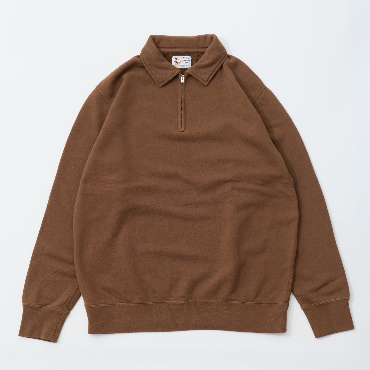 FELCO L/S HALF ZIP COLLAR SWEAT 10oz MD WEIGHT FRENCH TERRY - 14 COLORS