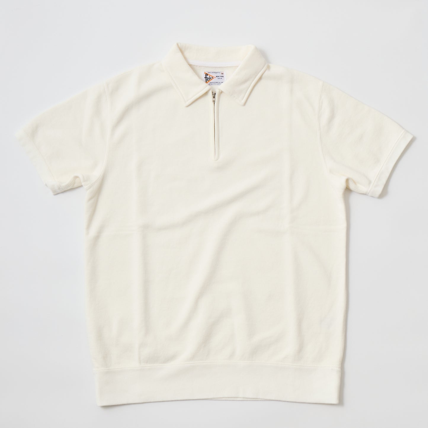 FELCO S/S HALF ZIP COLLARED SWEAT 10oz LT WEIGHT FRENCH TERRY - 8 COLORS