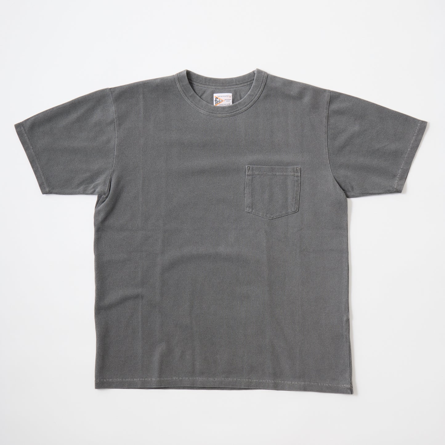 FELCO S/S PIQUE POCKET CREW-T 40/2 PIQUE