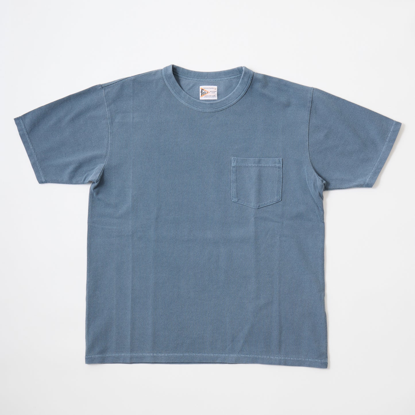 FELCO S/S PIQUE POCKET CREW-T 40/2 PIQUE