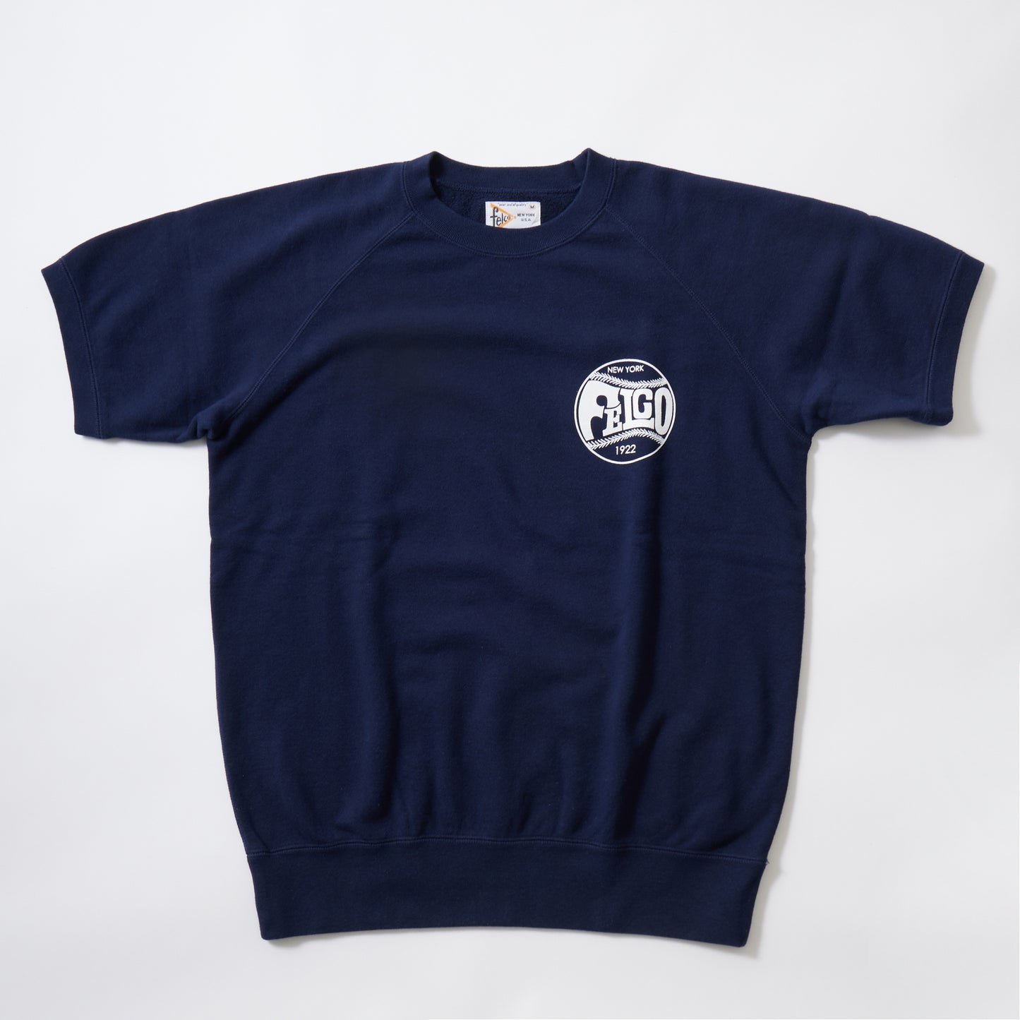 FELCO S/S CLASSIC FIT RAGLAN CREW SWEAT 10oz LT WEIGHT FRENCH TERRY W/PRINT FELCO1922 - 3 COLORS
