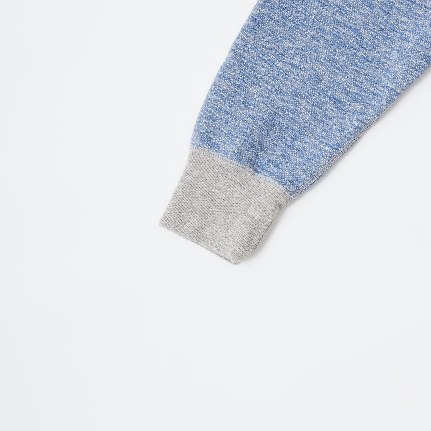 FELCO CLASSIC FIT L/S INVERSE WEAVE V GUSSET CREW SWEAT W/SLASH POCKET 16oz HEAVY WEIGHT TERRY - TWISTED BLUE