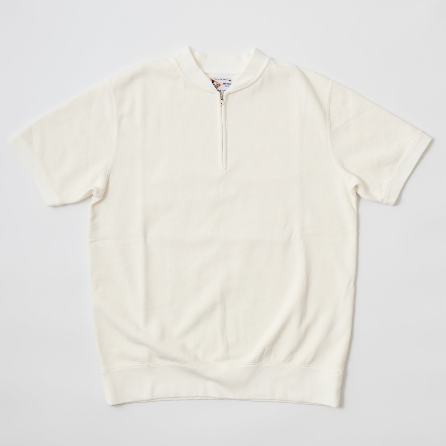 FELCO S/S ZIP BASEBALL NECK SWEAT 10oz LT WEIGHT FRENCH TERRY - 7 COLORS