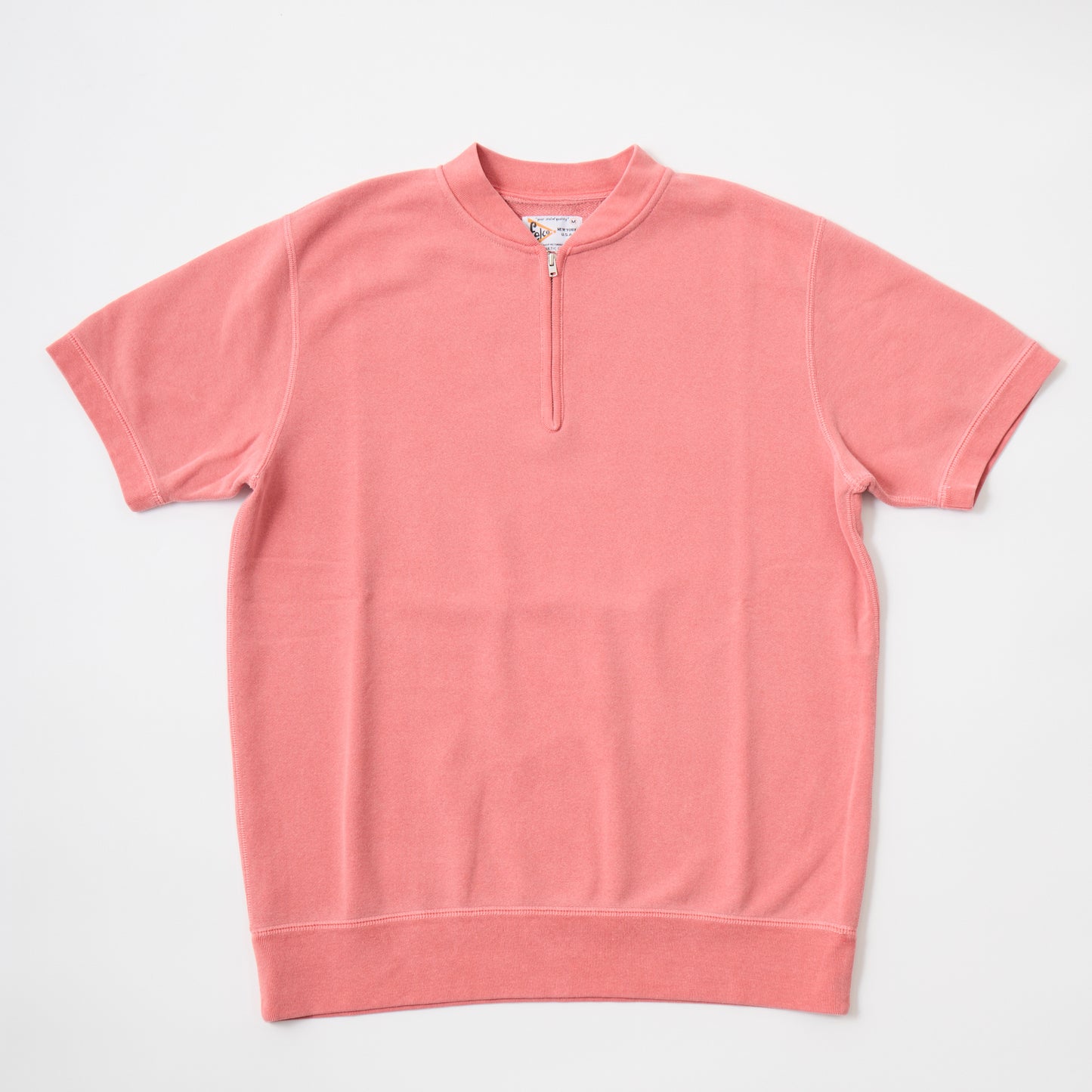 FELCO S/S ZIP BASEBALL NECK SWEAT 10oz LT WEIGHT FRENCH TERRY - 7 COLORS