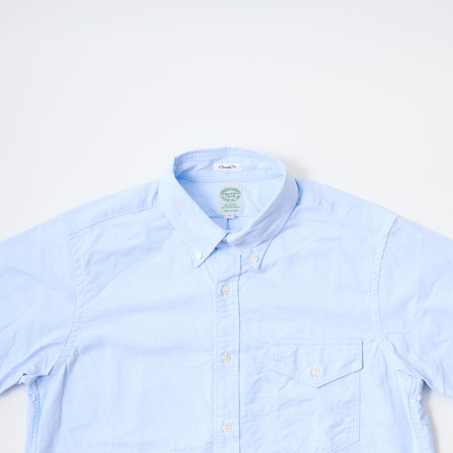 KEATON CHASE USA S/S CLASSIC FIT FULL OPEN BD SHIRT - PREMIUM OXFORD