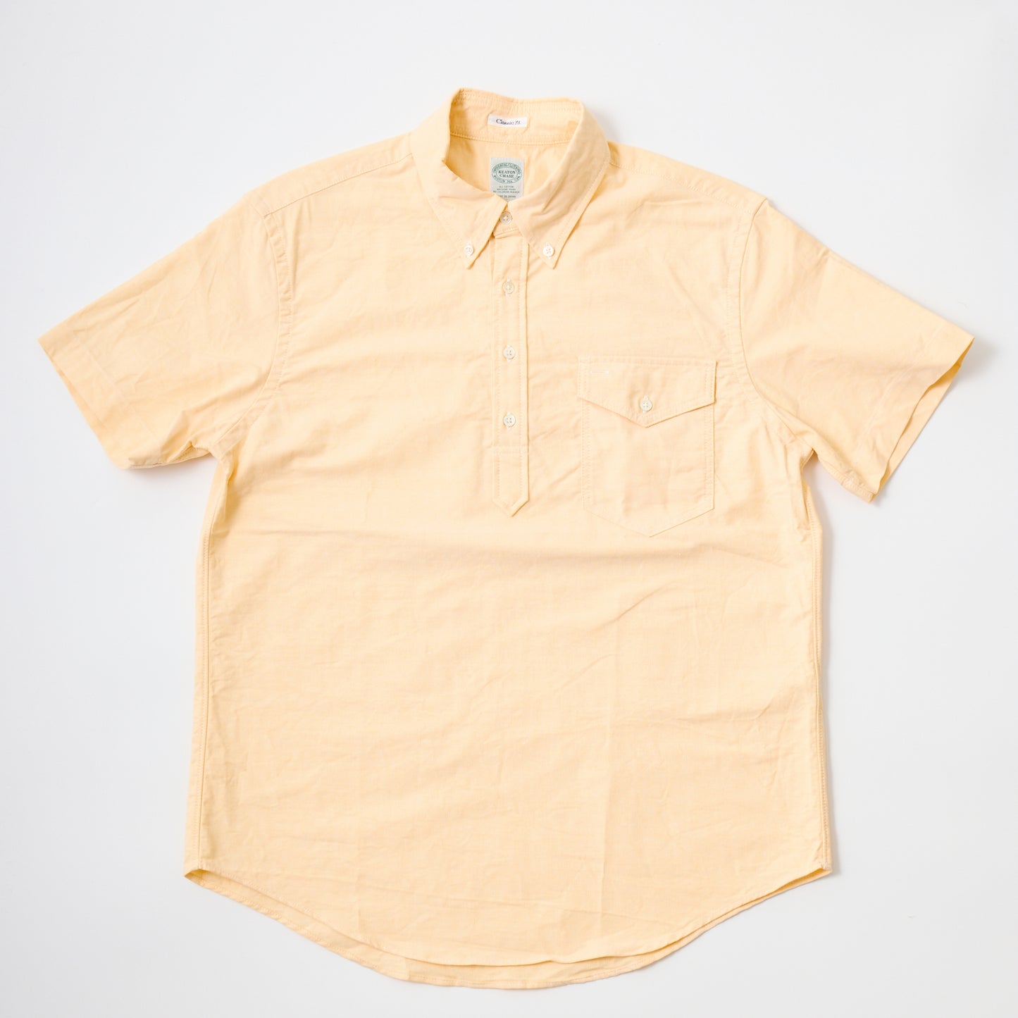 KEATON CHASE USA S/S CLASSIC FIT PULLOVER BD SHIRT PREMIUM OXFORD