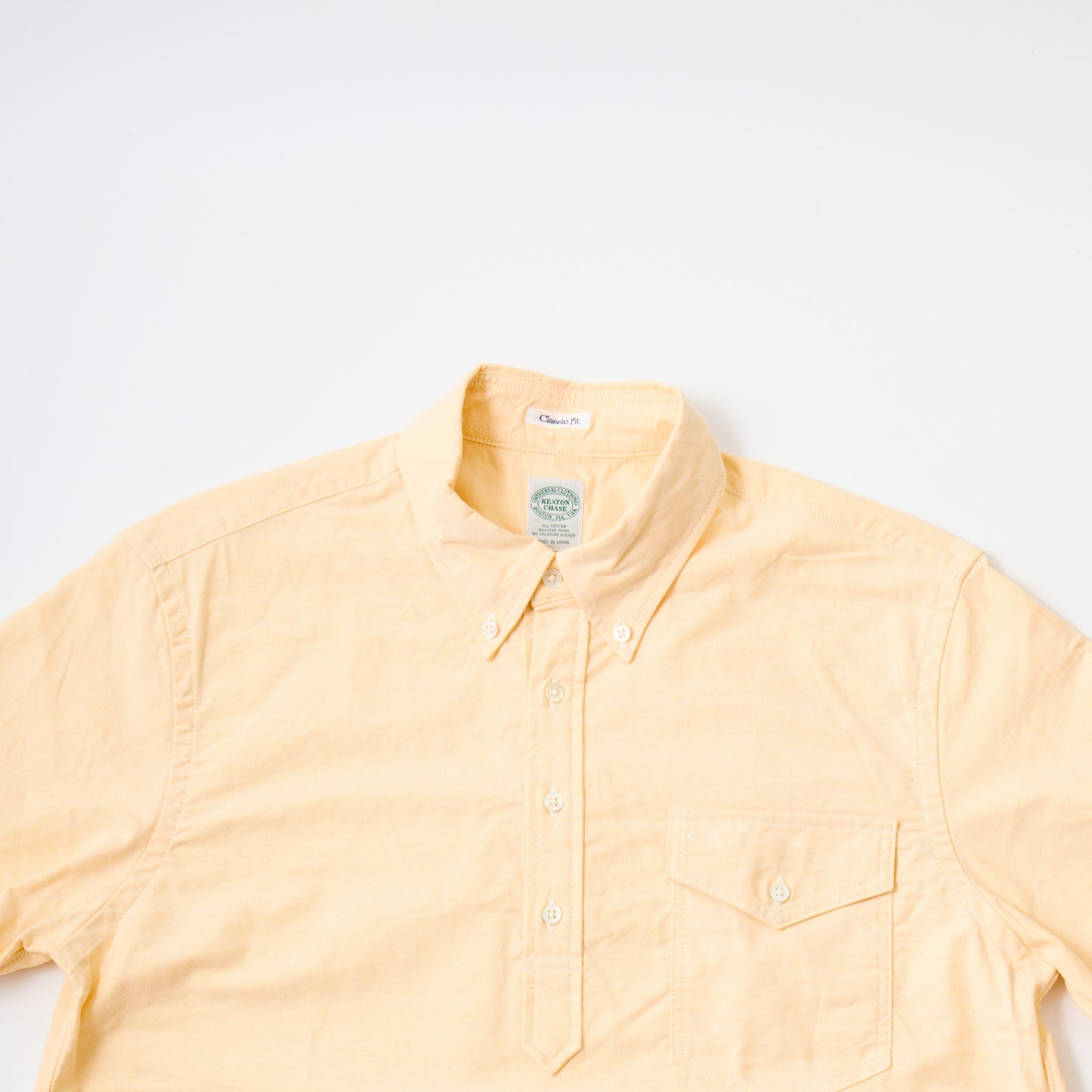 KEATON CHASE USA S/S CLASSIC FIT PULLOVER BD SHIRT PREMIUM OXFORD