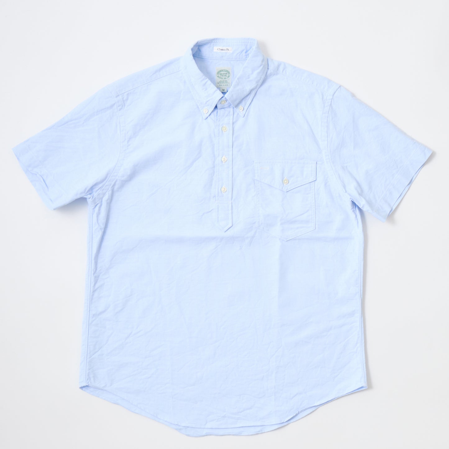 KEATON CHASE USA S/S CLASSIC FIT PULLOVER BD SHIRT PREMIUM OXFORD