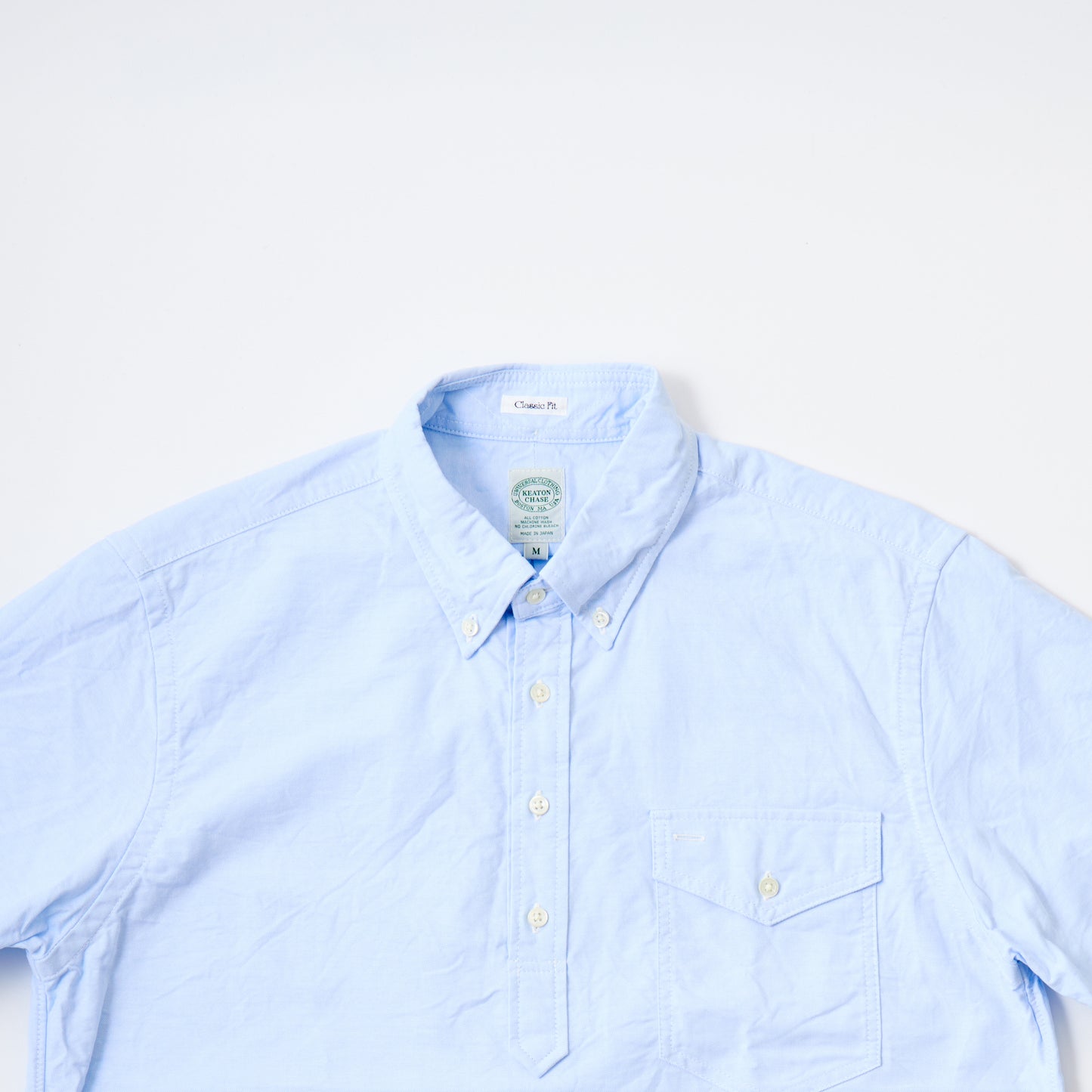 KEATON CHASE USA S/S CLASSIC FIT PULLOVER BD SHIRT PREMIUM OXFORD