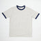 SILVER HEATHER/DARK NAVY RIB