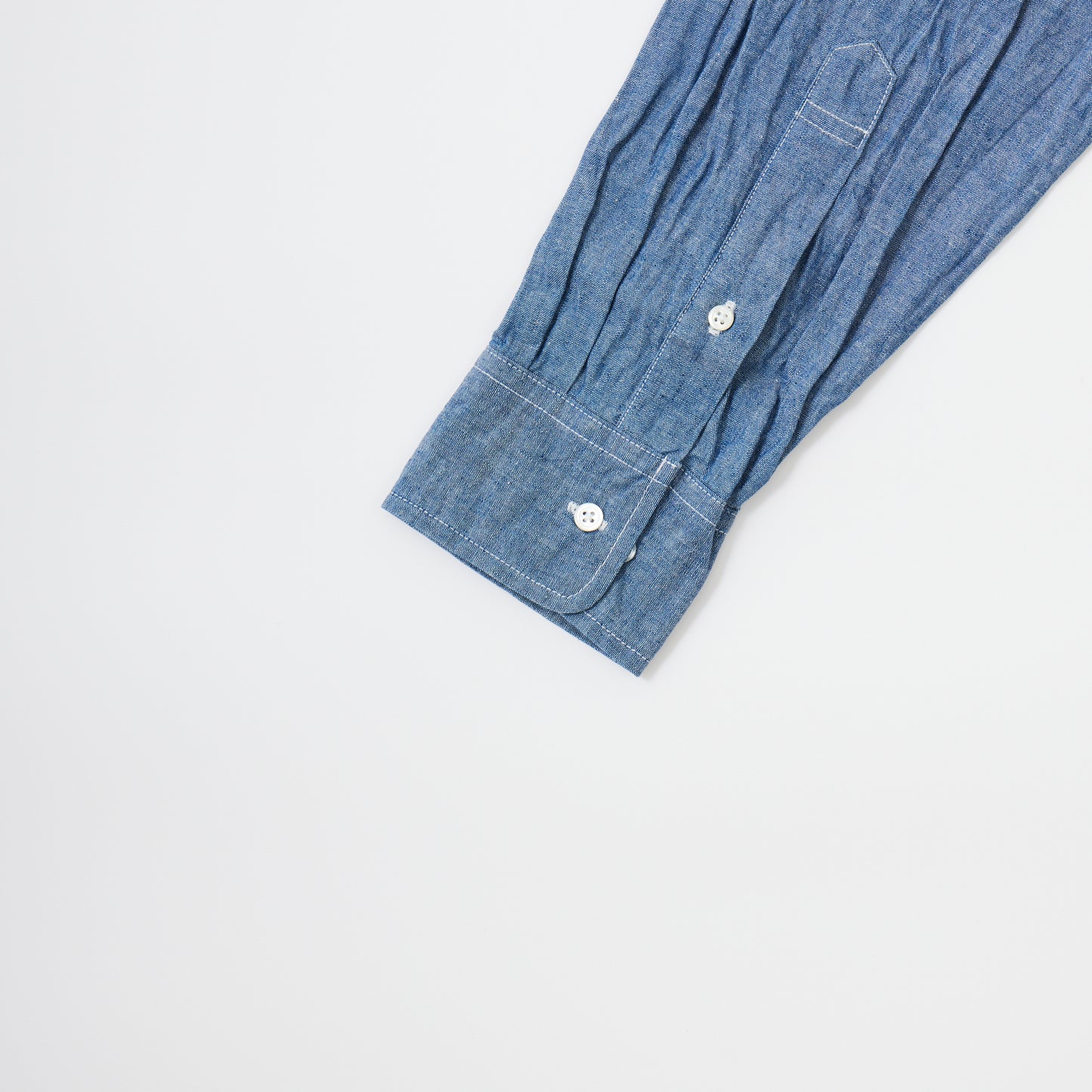 KEATON CHASE USA L/S PULLOVER BD SHIRT 5oz INDIGO CHAMBRAY
