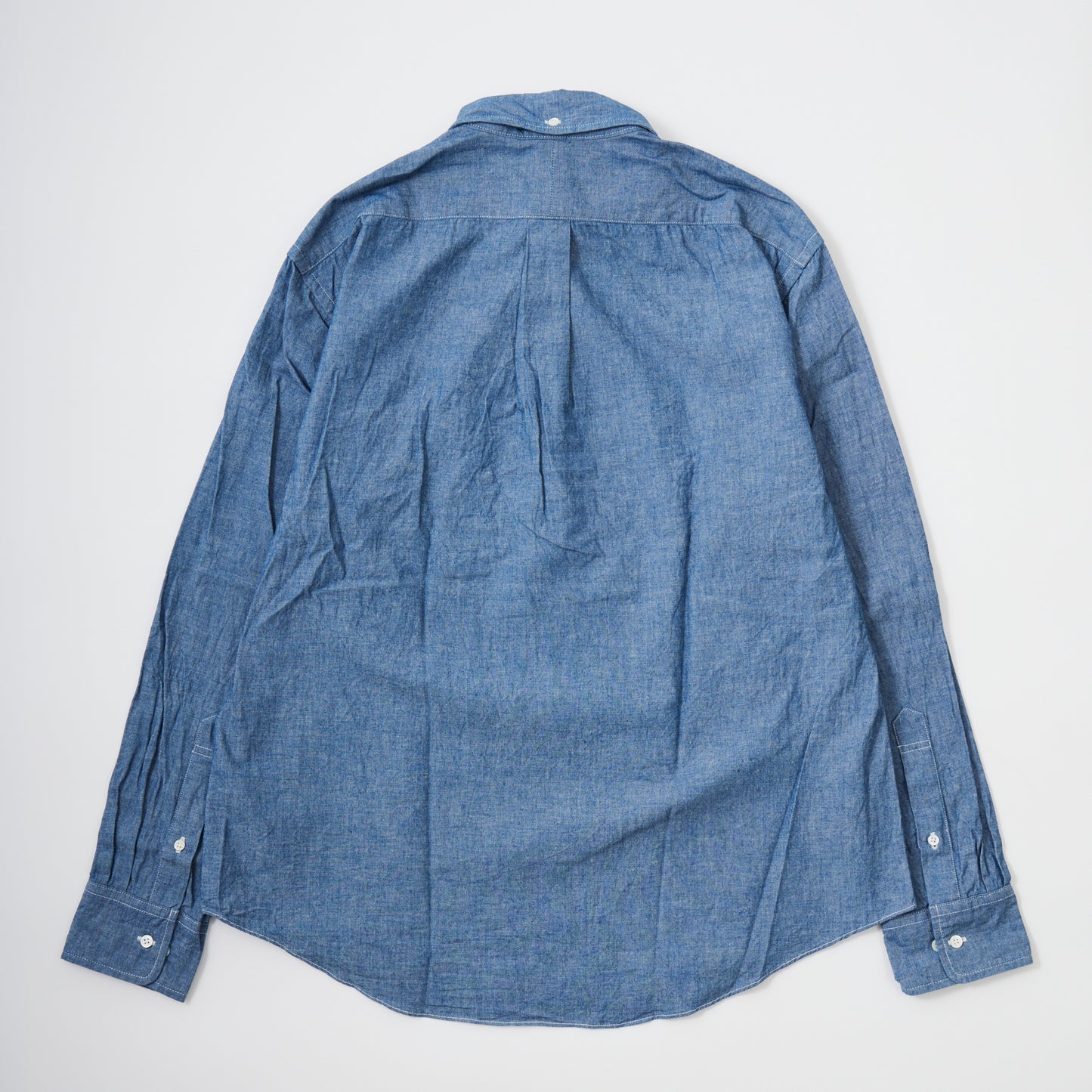 KEATON CHASE USA L/S PULLOVER BD SHIRT 5oz INDIGO CHAMBRAY