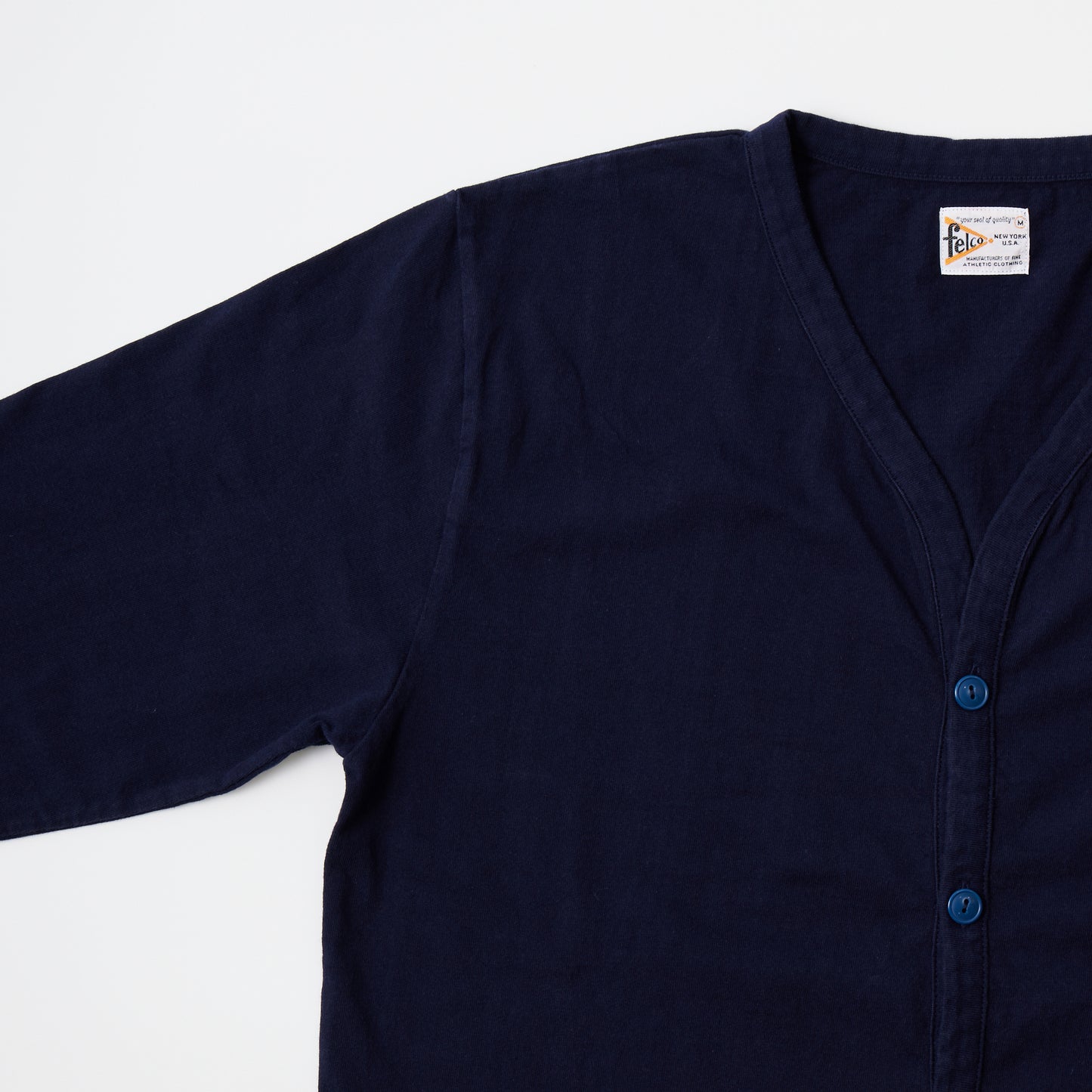 FELCO L/S BINDER V NECK CARDIGAN W/POCKET 7oz 16SINGLE RUFFY JERSEY - 11 COLORS