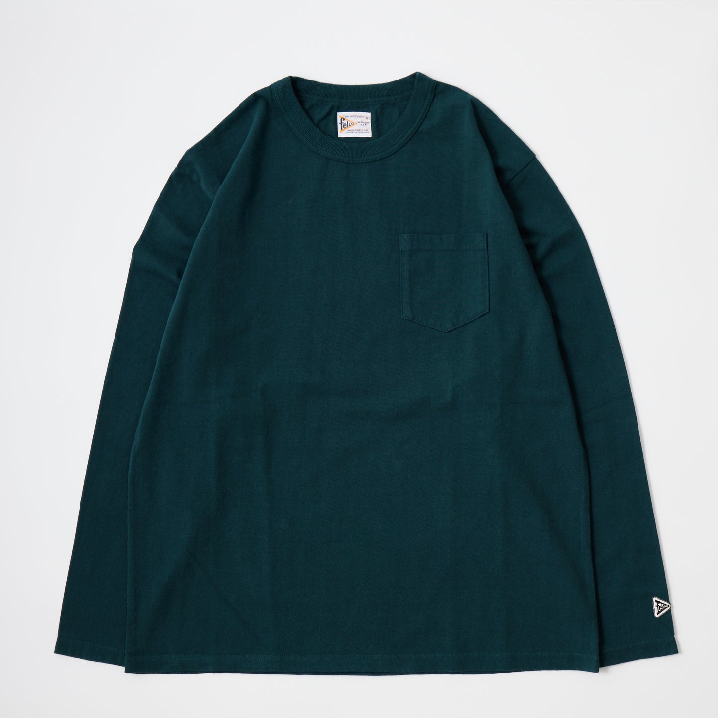 FELCO L/S BINDER NECK CREW POCKET-T 7oz 16SINGLE RUFFY JERSEY - 13 COLORS