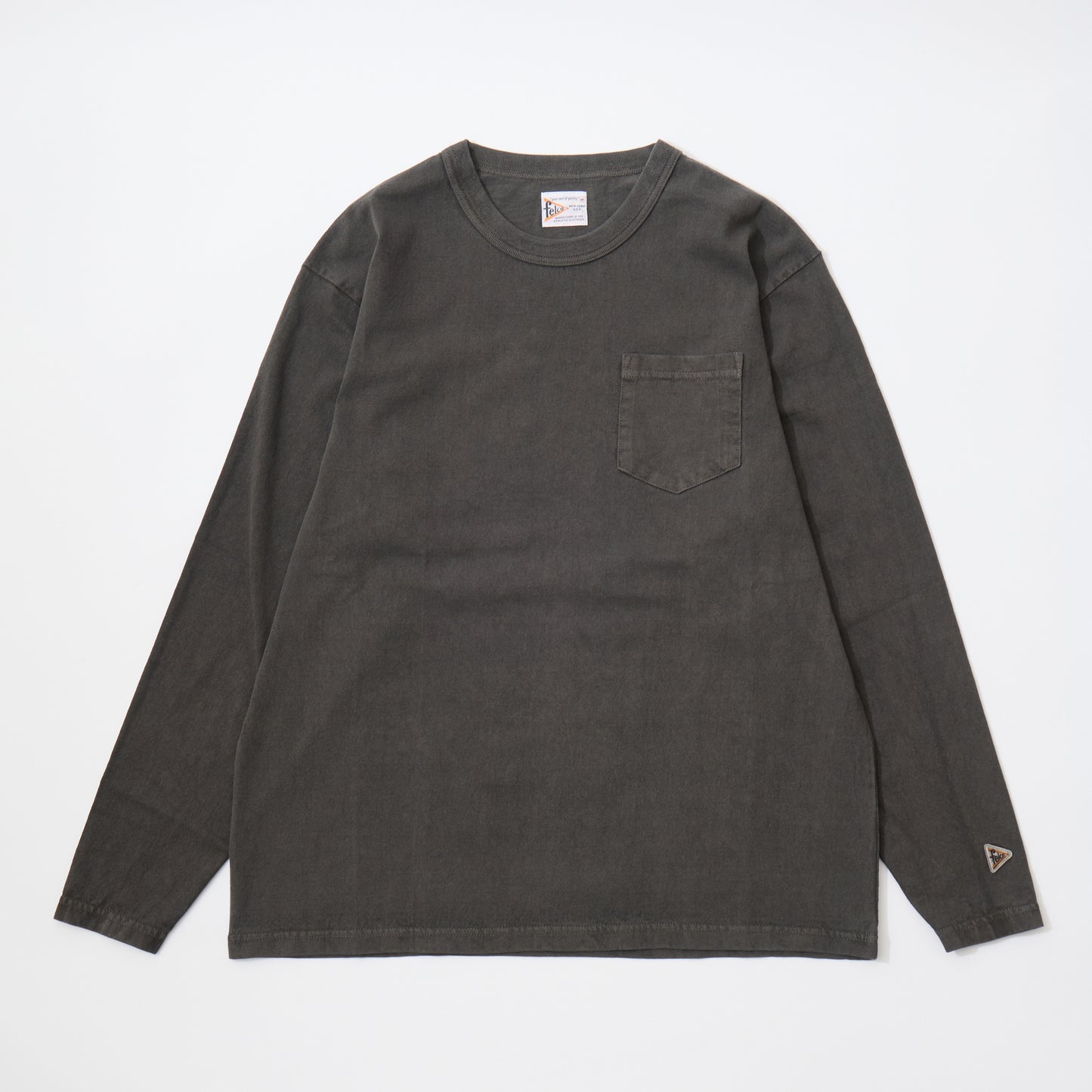 FELCO L/S BINDER NECK CREW POCKET-T 7oz 16SINGLE RUFFY JERSEY - 13 COLORS