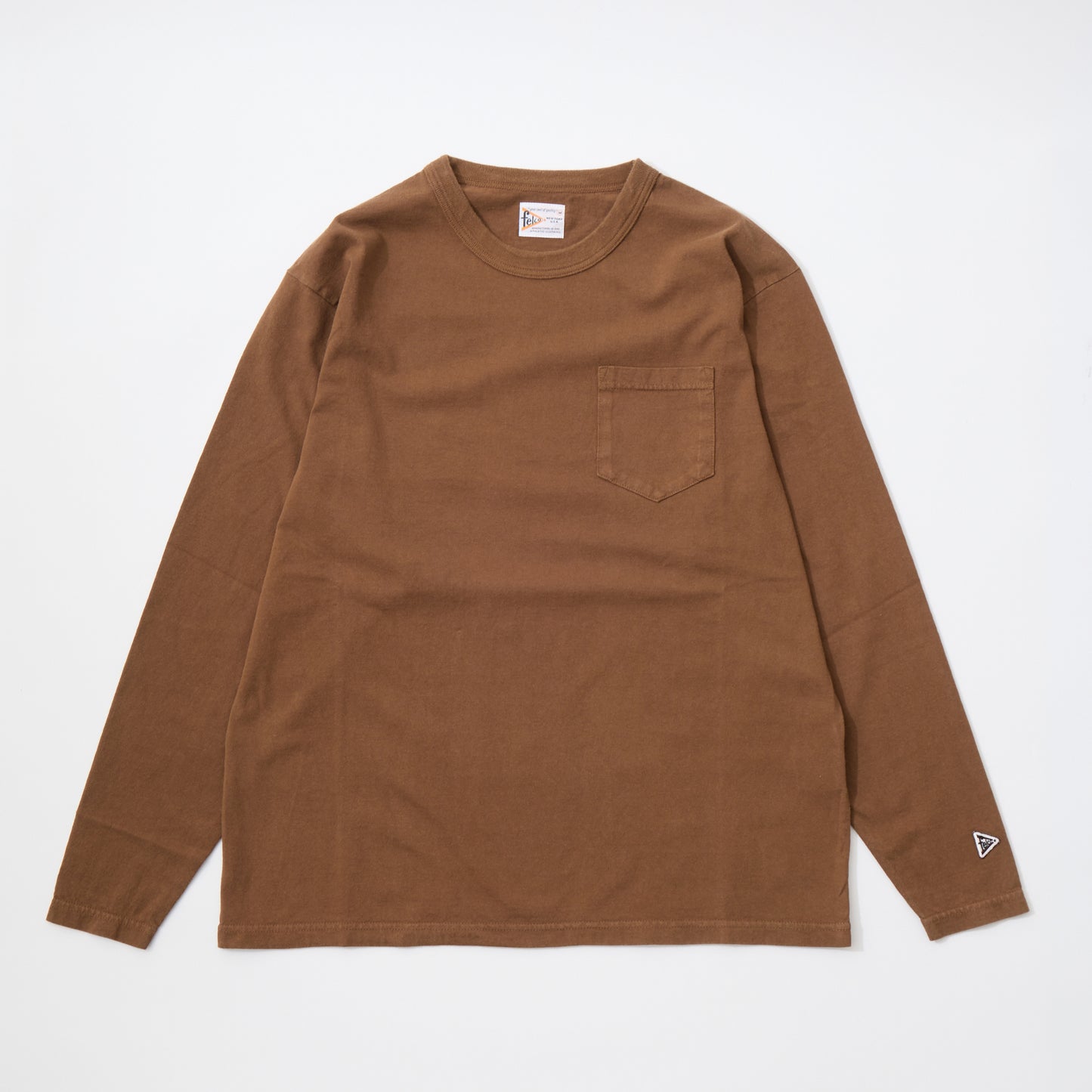 FELCO L/S BINDER NECK CREW POCKET-T 7oz 16SINGLE RUFFY JERSEY - 13 COLORS
