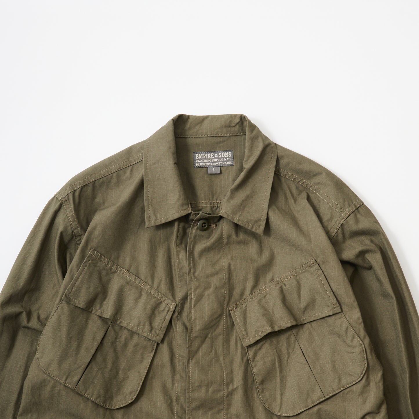EMPIRE & SONS JUNGLE FATIGUE JACKET COTTON RIPSTOP - OLIVE