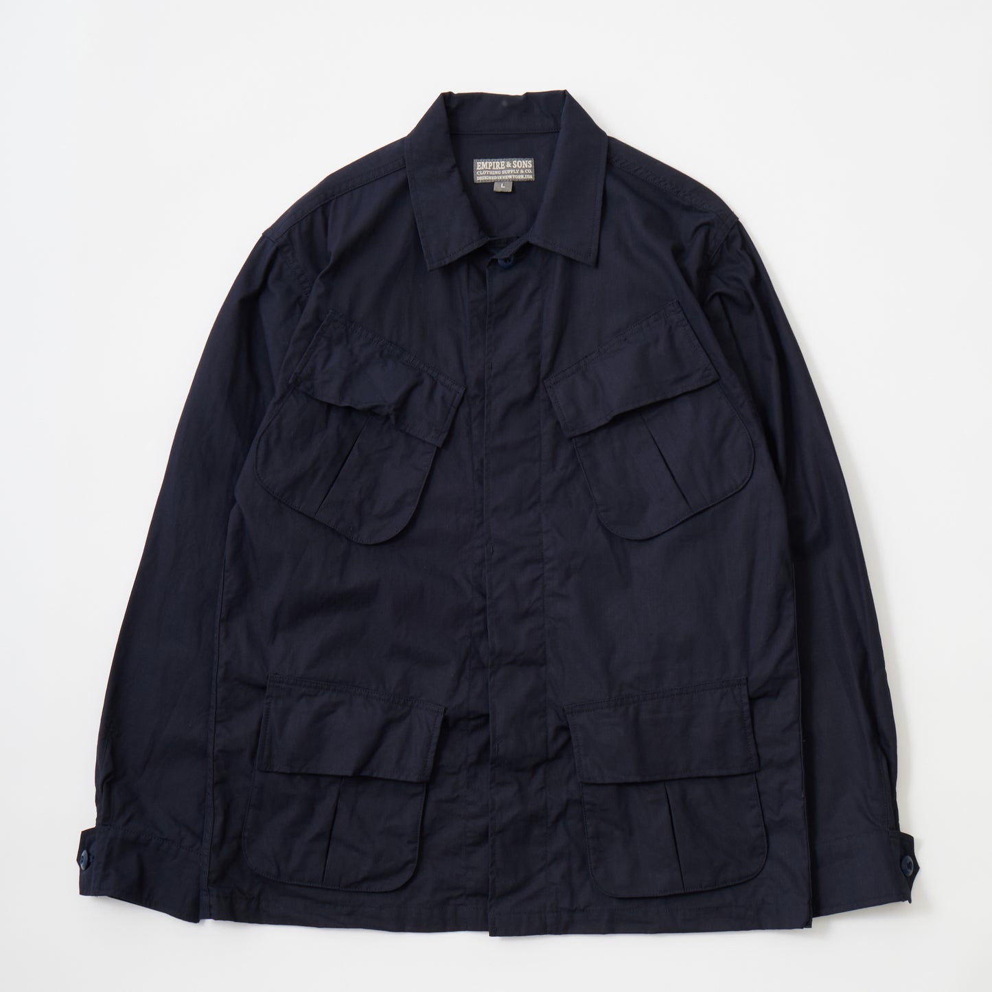 EMPIRE & SONS JUNGLE FATIGUE JACKET COTTON RIPSTOP - NAVY