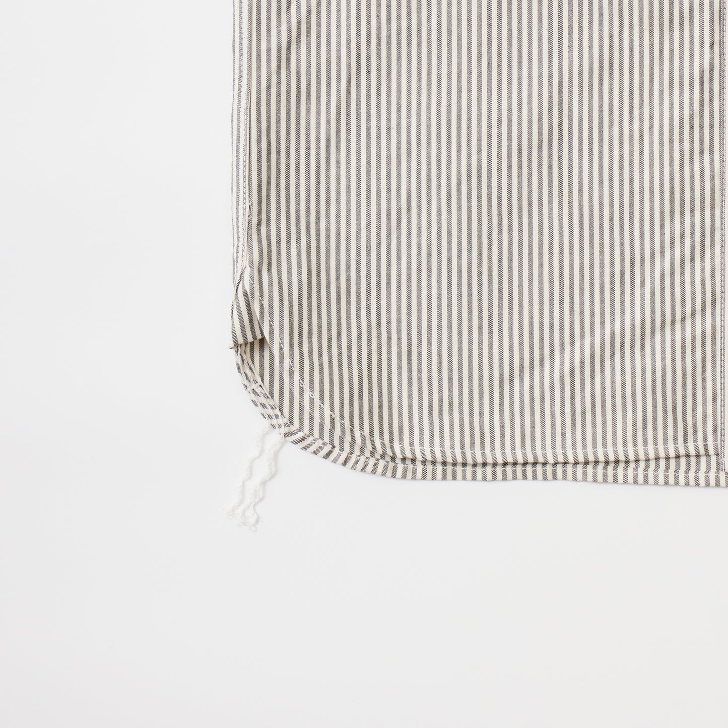 EMPIRE & SONS L/S UTILITY WORK SHIRT ORGANIC COTTON OXFORD CANVAS - 11 WHITE NAVY STRIPE